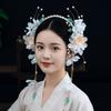 Flower Hanfu Tassel Hair Hoop Crystal Swaying Fairy Headwear Retro Chinese Ancient Hairband  Women