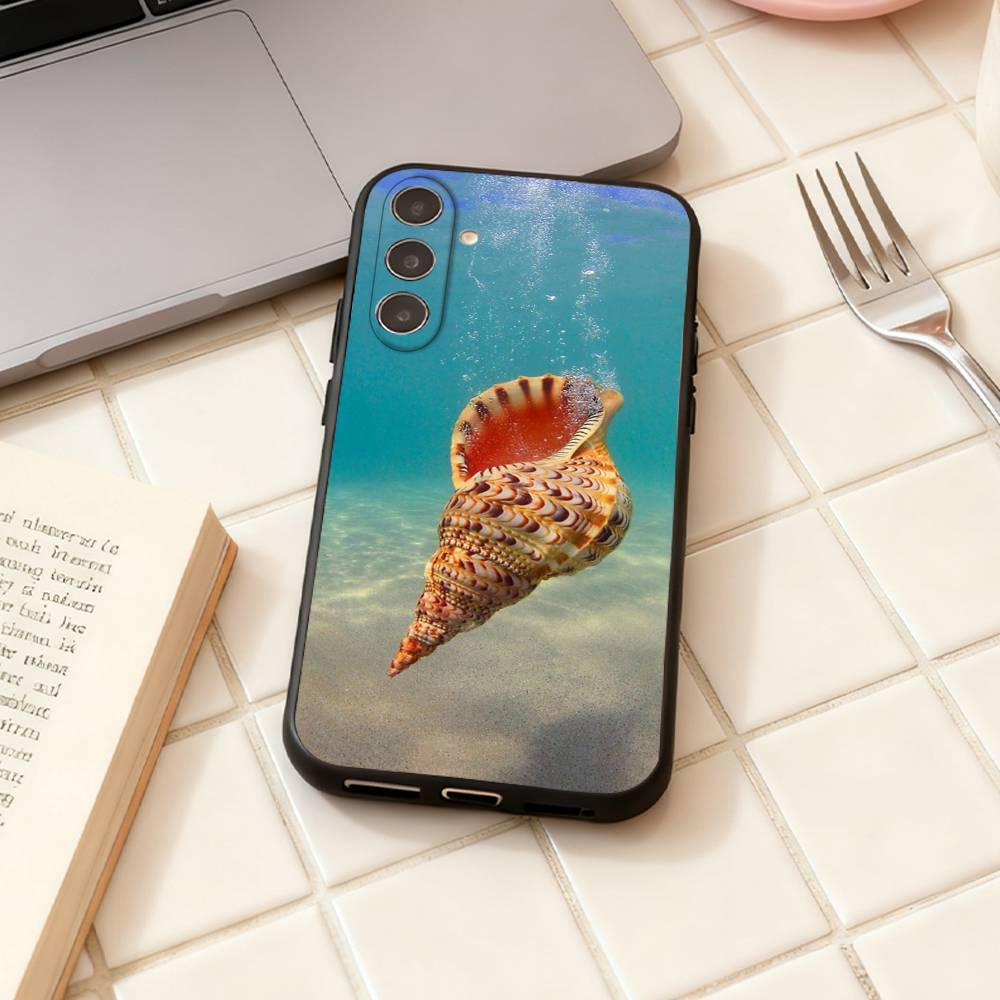 Cool Marine Life Patterns Phone Case For Samsung Galaxy A73,A72,A71,A70,A53,A52,A51,Others Soft Black Shell