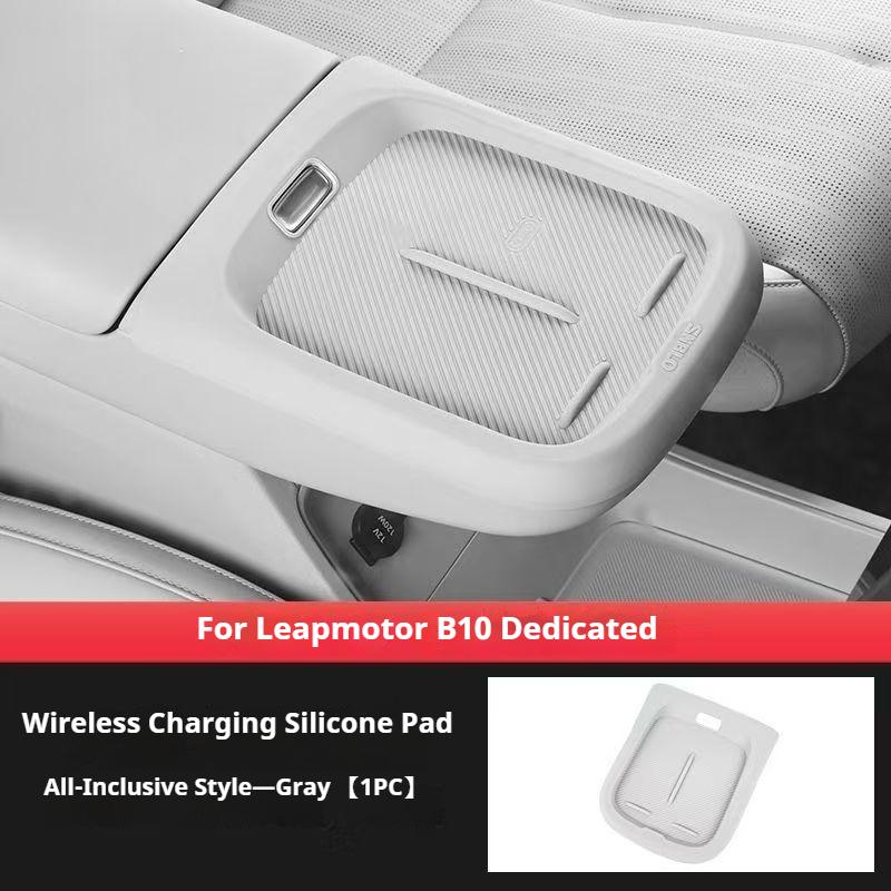 For Leapmotor B10 24-26 Car Silicone Wireless Charger Pad Center Console Charging Pad Non-Slip Protector Mat Interior Accessorie