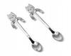 Silver Cat Spoons For Children, 2 Pcs., For Clip On A Mug