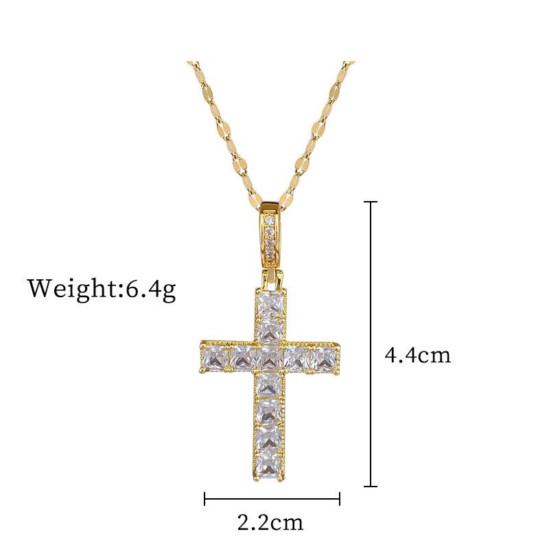 Lucky Necklace Women'S Copper Micro-Inlaid Real Gold Electroplating Simple And Exquisite Clavicle Chain Neck Chain