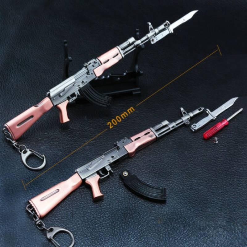 Gun Model Pubg Keychain Metal Game Peripheral Backpack Pendant Gift Children