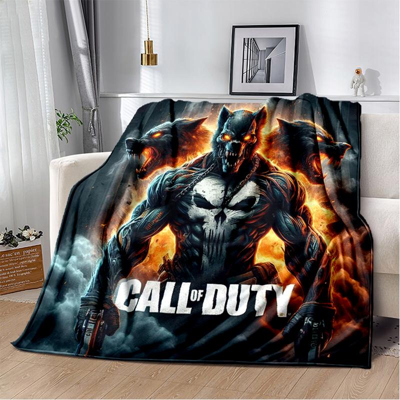 COD 29 Styl Nová deka Call of Duty Ghost Simon Gun Games, Měkká přehozová deka pro domácnost Ložnici Postel Pohovku Cestovní potah Dětský dárek