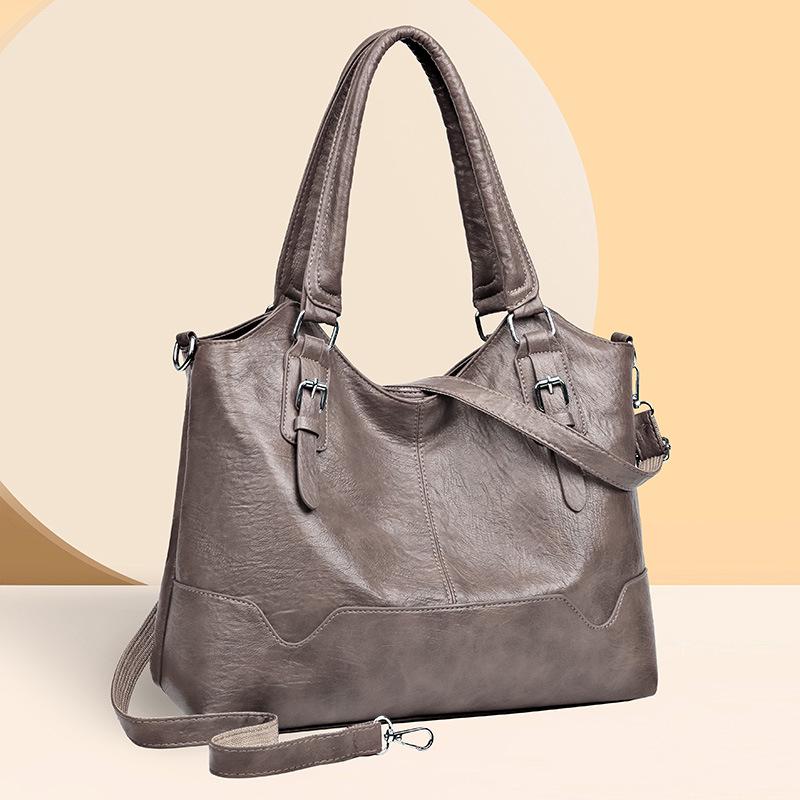 Spring Women's Large Retro Versatile Tote Handbag - European & American Style Shoulder/Crossbody Bag