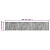VidaXL Washable Kitchen Rug Concrete Print 60x300 Cm Velvet 136572