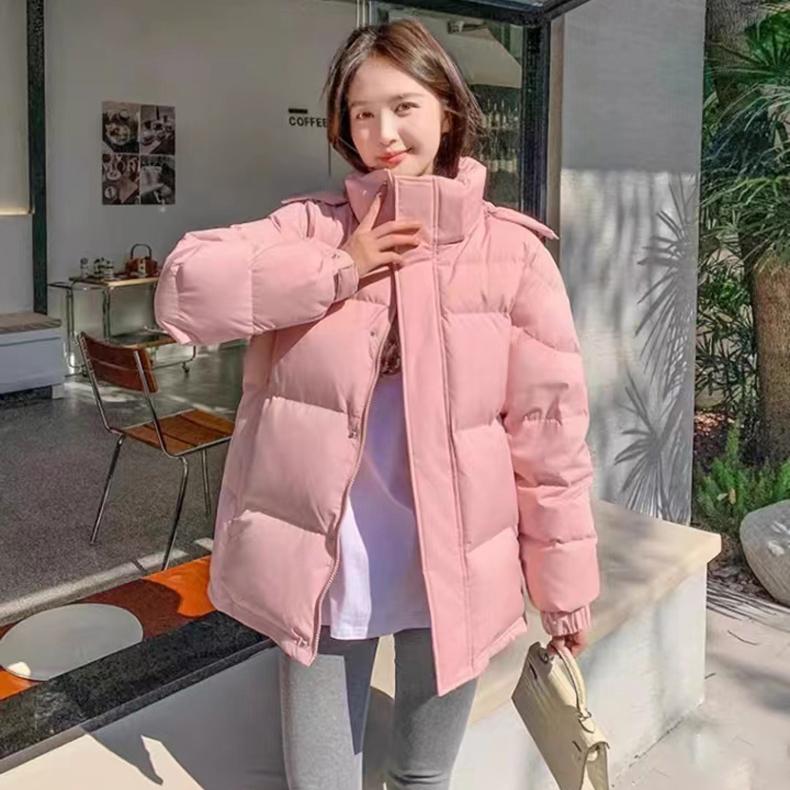 Daunenjacke mit Kapuze, Bonbonfarben, für den Winter, kurz, neue Mode, weiße Entendaunen, Übergröße
