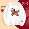 Red Fleece Pullover Sweatshirt Custom Logo Team Workwear For Event