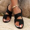 Women's Summer Sandals - Cross Strap Breathable Mesh Flats, Non-Slip PU Sole Casual Shoes for Home/Streetwear
