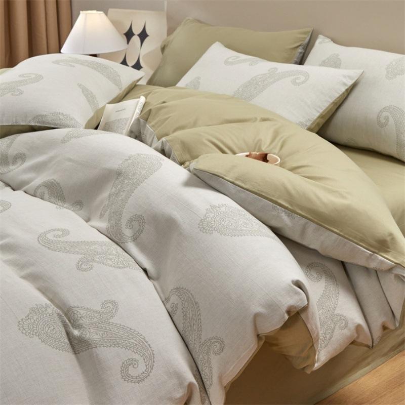 Class A 120 Maternal And Infant Grade Jacquard Pure Cotton 4Pcs Set Xinjiang Cotton Cotton Naked Sleeping Sheet Quilt Cover Mattress Model