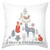 Christmas Decorative Pillows With Deer Fox Owl Bird Pattern Polyester Pillowcase, Sofa Decorative Cushion Cov Headboard Pillow