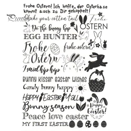 

Наклейка на свечу, креативный кролик, буквенная печать, пасхальная свеча, тату-наклейка для DIY, праздничные украшения H