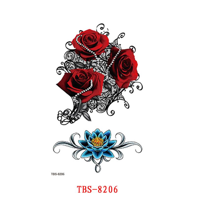 Waterproof Tattoo Sticker, Small Flower Arm, Totem, Semi-Permanent Tattoo Sticker Tattoo