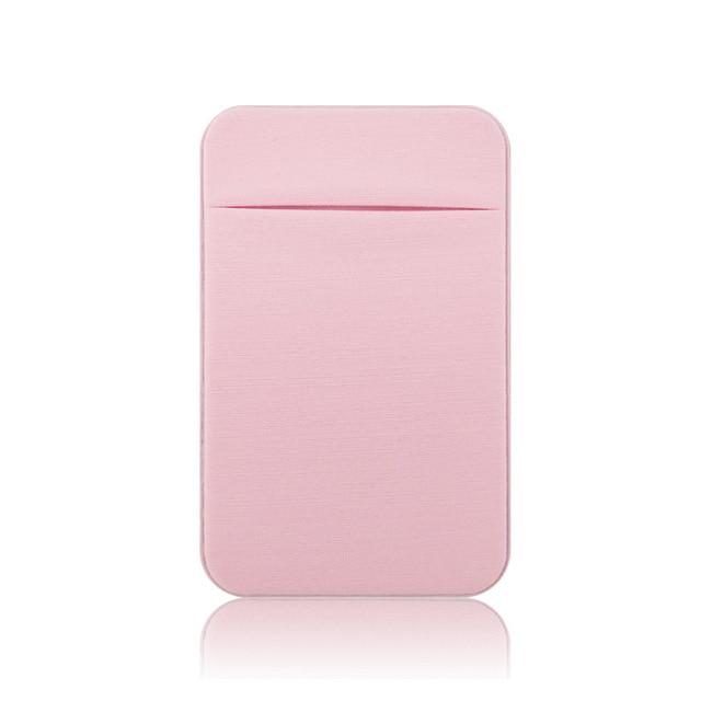 Elastic Stretch Lycra Adhesive Cell Phone ID Credit Card Holder Women Men Sticker Pocket Wallet Case