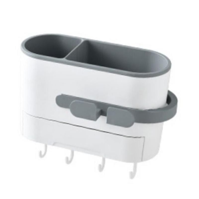 

Wall mount for hair dryer with plug-in chamber hooks Drawer Self-adhesive organizer for storage tools Multi-function organizer | Bathroom shelves