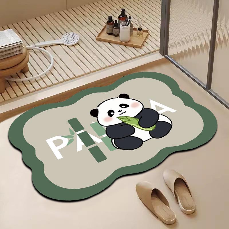 Urocza Kreskówkowa Antypoślizgowa Szybkoschnąca Mata Łazienkowa z Ziemi Okrzemkowej