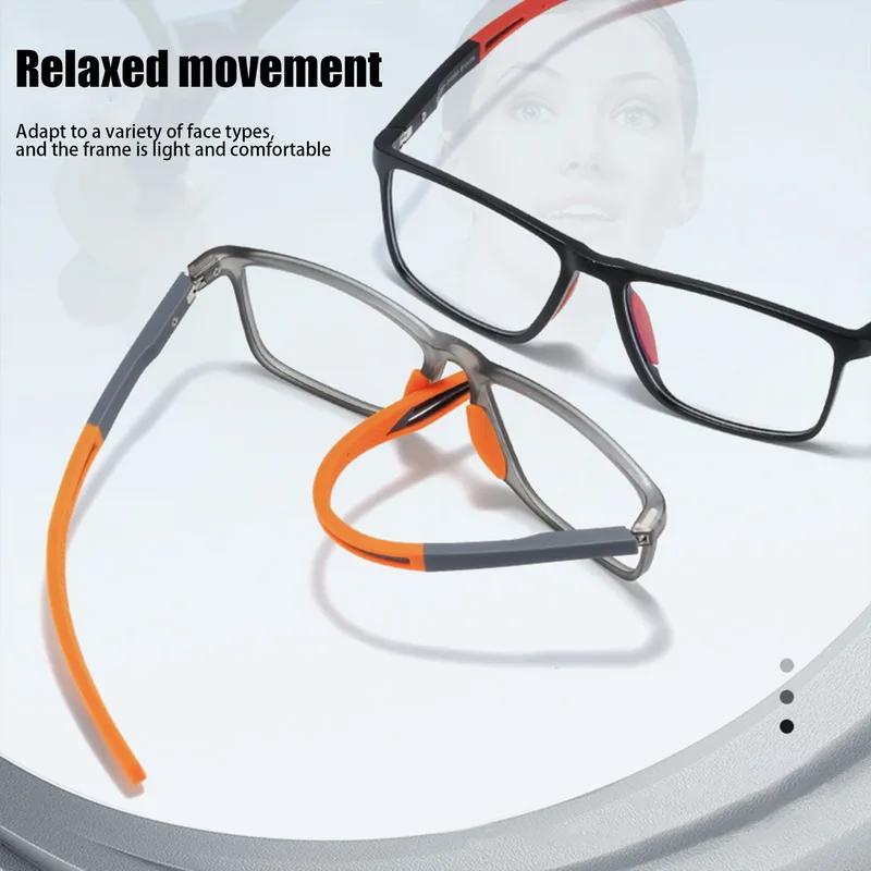 Unisex Ultralight Silicone TR Sports Myopia Glasses Anti Blue Light Basketball Anti-Shedding Eyewear Prescription