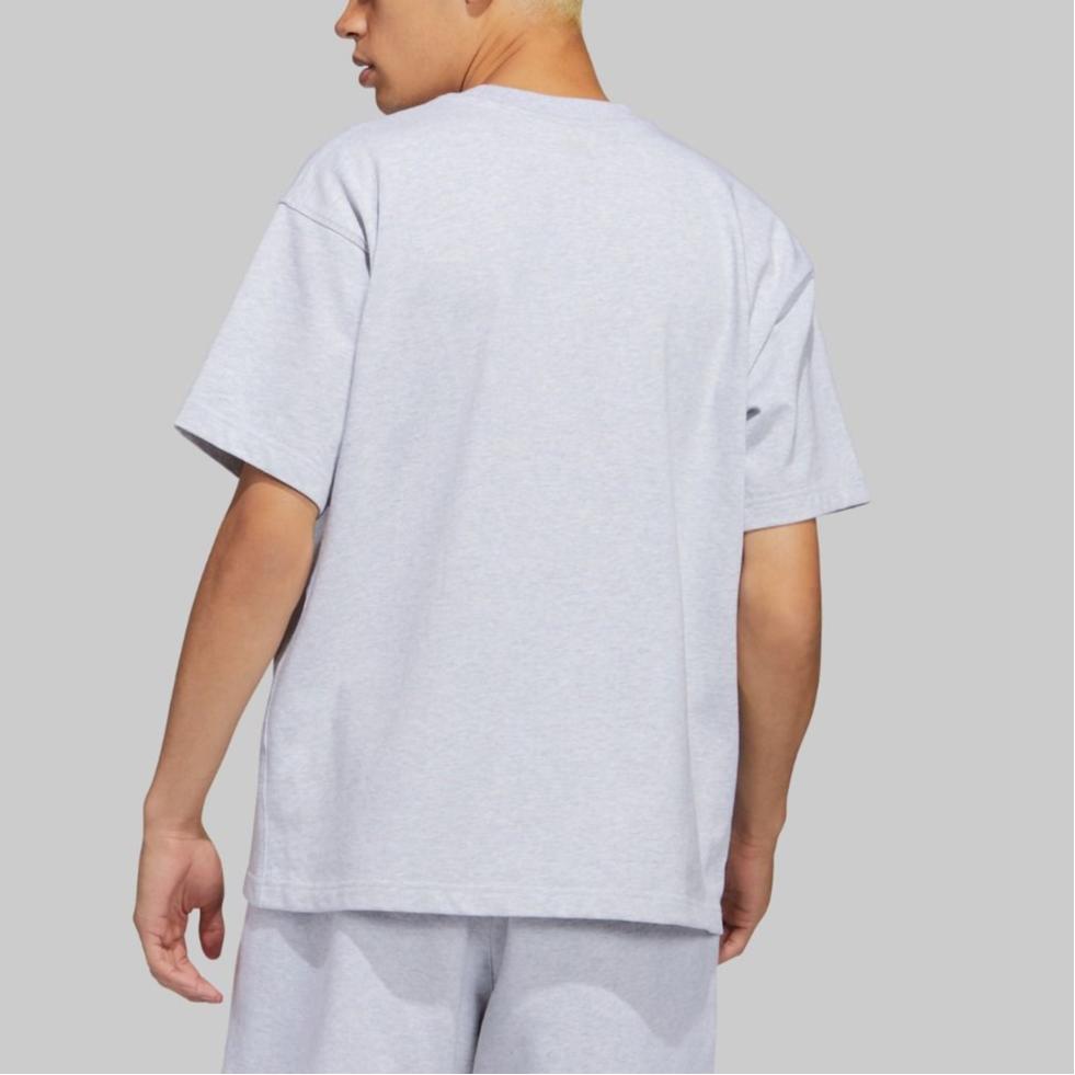 Adidas Originals X Pharrell Williams Logo Short Sleeve T-Shirt Unisex Tops Light-Gray HS4841