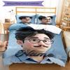 Messi Custom Glasses Mustache Man Personalized Name Bedding Set,Soft Bed Linen for Bedroom Home Decoration,Perfect Gift for Football Fans,Breathable D