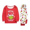 Print Cute Family Set Pajamas, Home Clothes, Family Set Long Sleeve Top Pants Set
