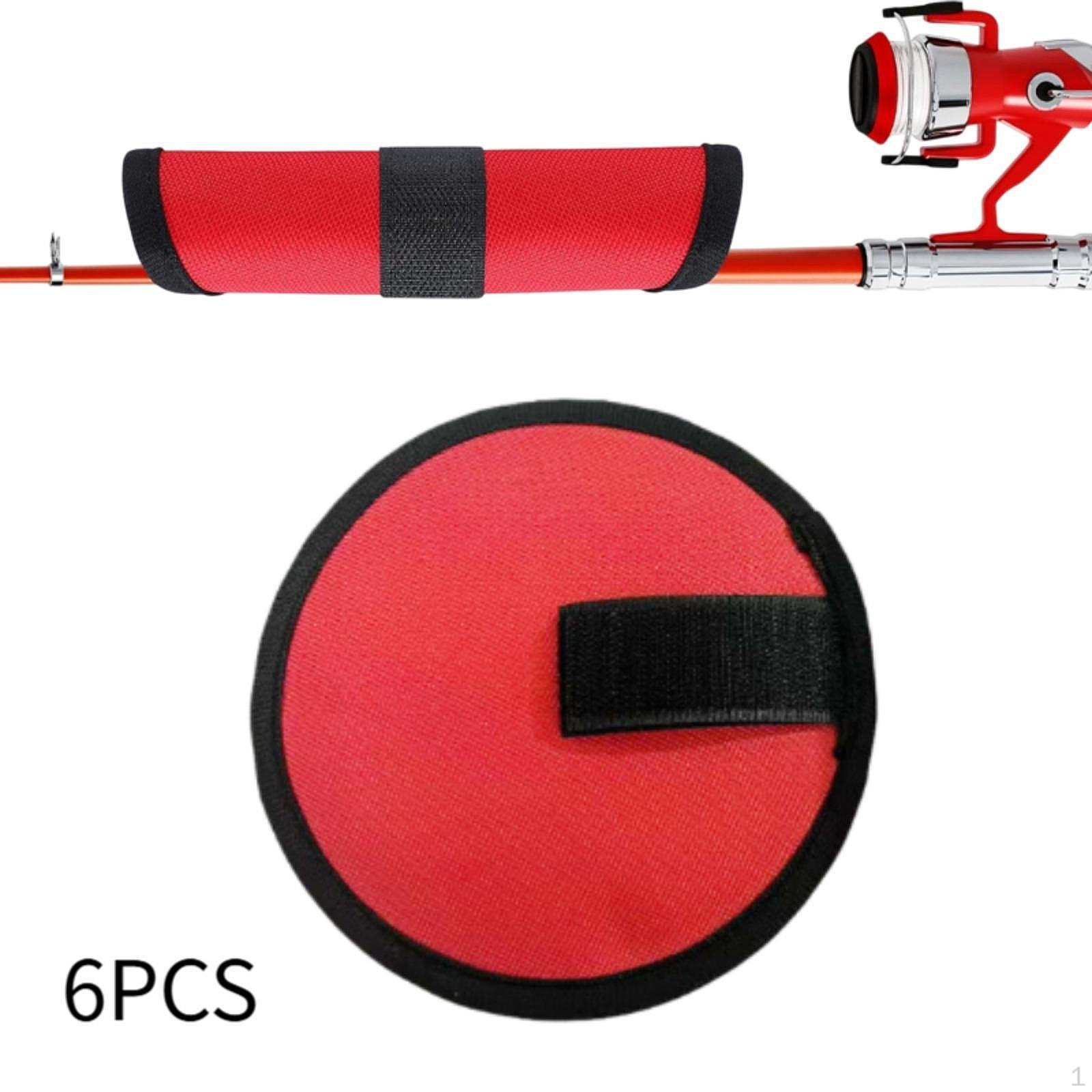 

6 Pcs of Lightweight Lure Wraps for Safe Fishing червоний