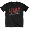 Men's N.W.A. Straight Outta Compton Slim Fit T-shirt Medium Black