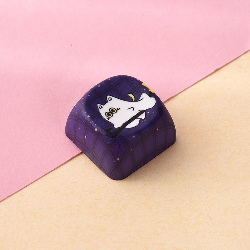 5/10Pcs Halloween Themed Custom Keycaps Cute Ghost Pumpkin Prints For Mechanical Keyboard Diy Holiday Gifts