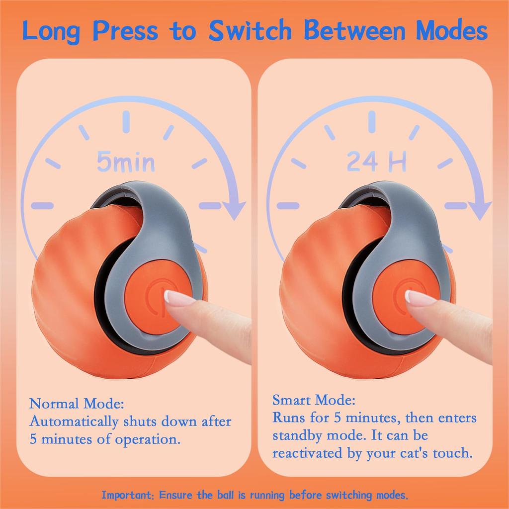 Cat Interactive Ball Toy Electric Cat Ball Toys Automatic Rolling Ball Faux Tail Rechargeable Smart Pet Interactive Toy Dog Cat Training Imitate Mouse