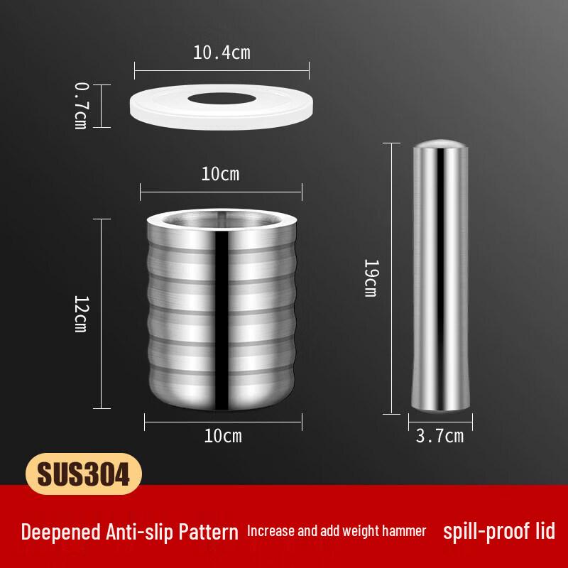 304 Stainless Steel Mortar and Pestle
