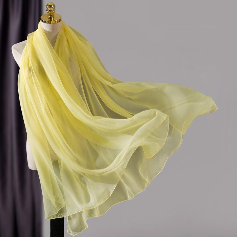 Fashion Solid Soft silk Scarf Spring and Autumn long Shawl Female Summer Sunscreen high quality Scarves Headband Hijab Bandana