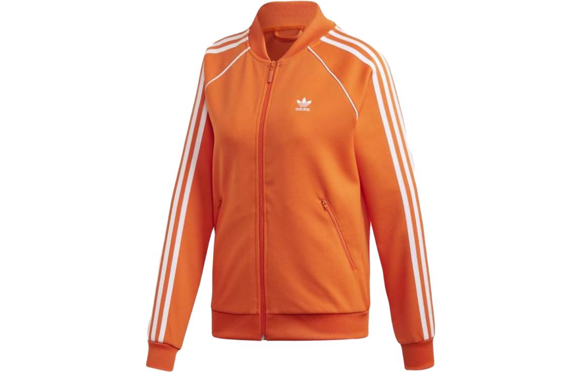 Adidas Jackets Women s Orange Stand Collar Moderate Workwear ED7589 S