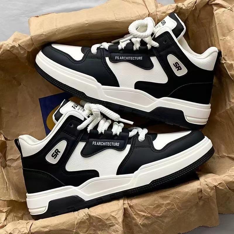 Black and White Panda High-top Men's Shoes Casual Students Platform Tide Brand Board Shoes Popular Casual Sports Shoes Men's Tide Shoes