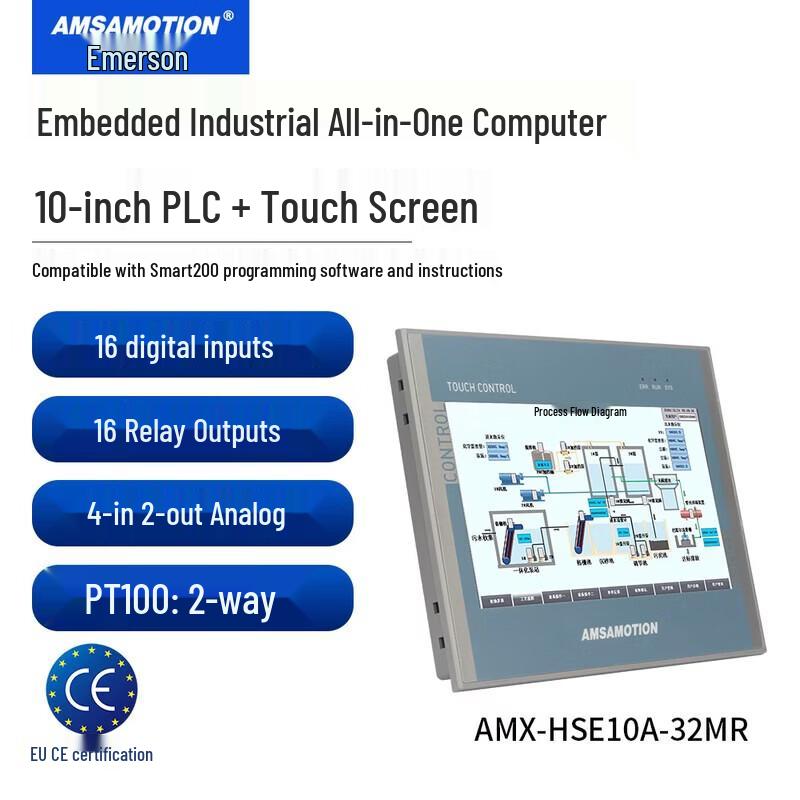 Aimoxun 200smart ПЛК HMI с сенсорным экраном и облачным шлюзом 4G 10-inch