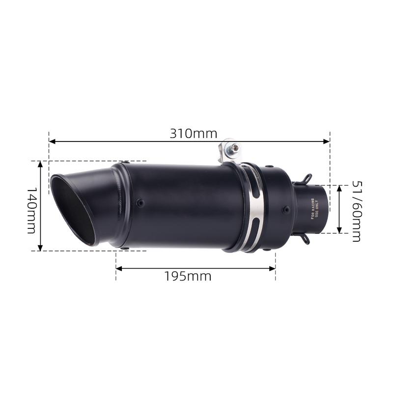 51mm Racing Motorcycle Exhaust Muffler GP-project Universal Sport Bike Muffler