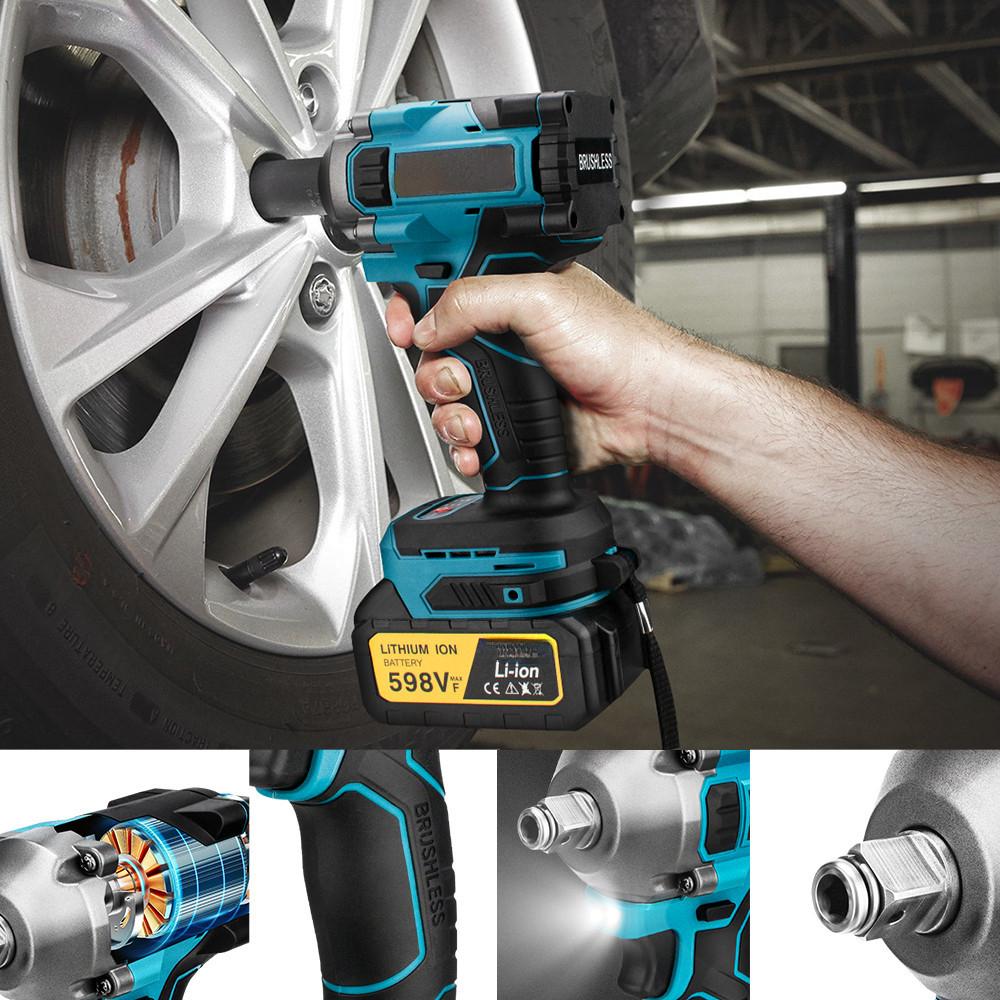 1/2 inch Screwdriver Socket Power Tools Brushless Electric Impact Wrench Cordless Portable Electric Wrench