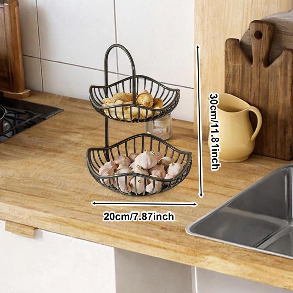 Piętrowy Organizer Koszy na Warzywa na Nowoczesny Blat Kuchenny