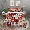 3-Piece Christmas-Themed Bedding Set Duvet Set Single Double Bed King Size Bed Set Adult Boys Bedroom Duvet Cover Pillow Case