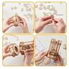 3D Wooden Puzzle Wings Airplane Wooden DIY Craft Airplane Model Kit Handmade 3D Three-dimensional Puzzle Retro Airplane Model Home Decoration Toy