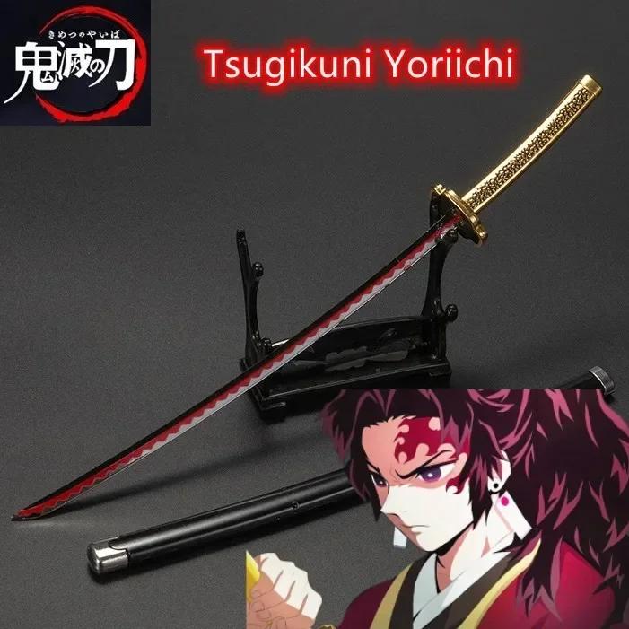 25cm Metal Demon Slayer Katana Kimetsu No Yaiba Steel Tanjirou Sword Real Size Japanese Katana Samurai Sabre Kid Toy Ainme Gift