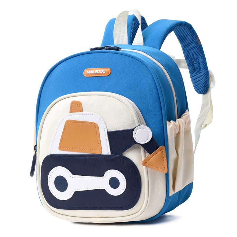 Charming Oxford Cloth Children's Backpack In Navy Blue And Light Blue For Boys And Girls School Use