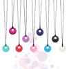 Mom Round Pendant Necklace Baby Teething Nursing Bite Chew Soft Silicone Teether Toy