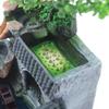 Tabletop Fountain Mini LED Waterfall Zen Meditation Desktop Resin Rockery Water Fountain Bonsai Home Decor Office Gifts