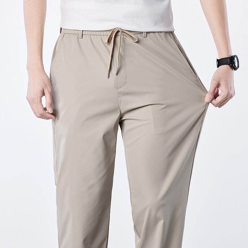 Waterproof Ice Silk Pants with Pocket - Youthful and Trendy