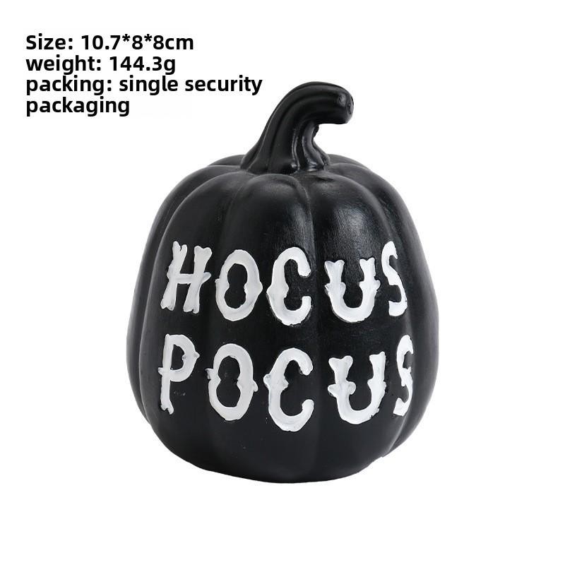 Halloween Decoration Pumpkin Resin Figurine - Festive Tabletop Horror Atmosphere Decoration Item