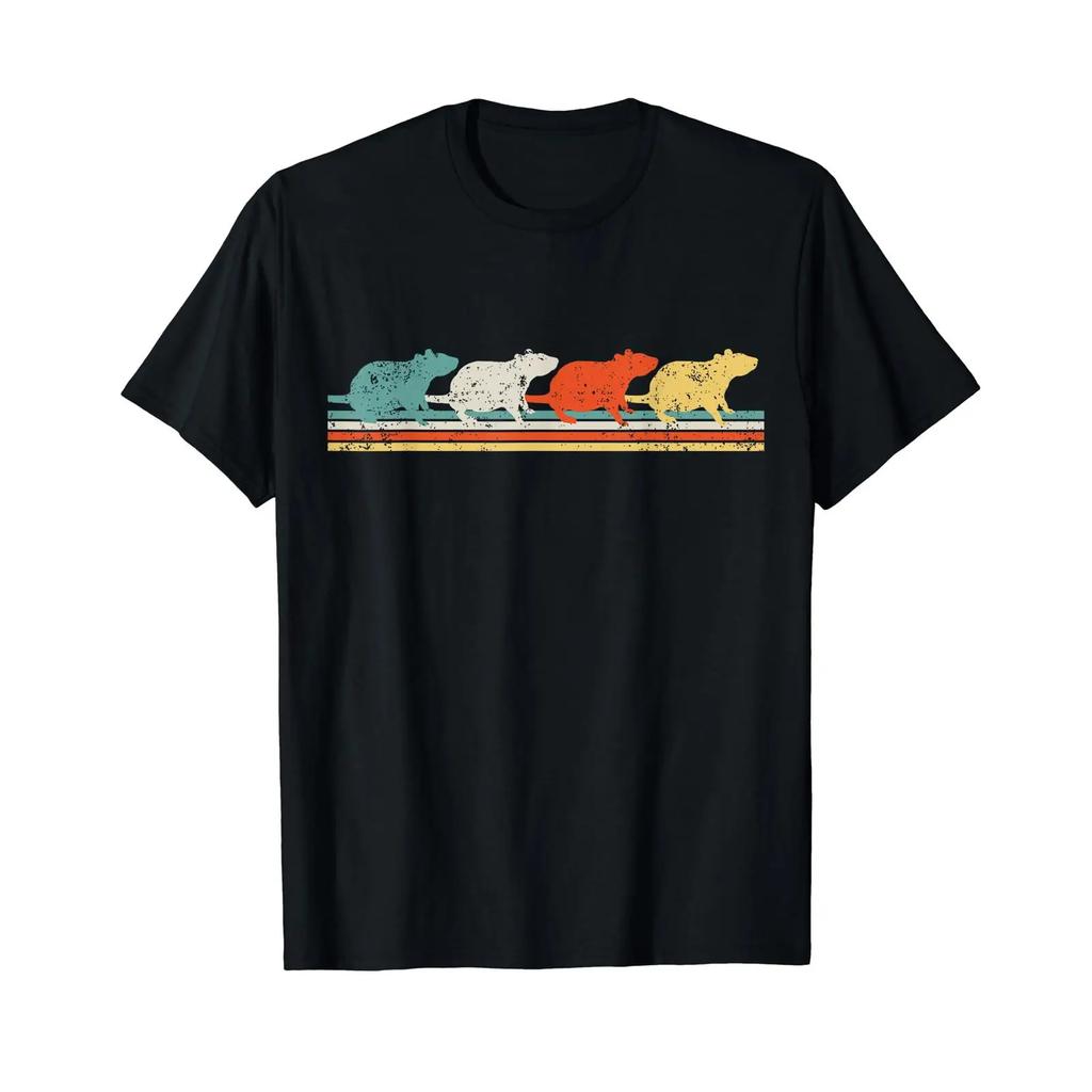 Rat Retro T Shirt Vintage Washed Stretched Comfortable Designer Clothes Slightly Stylish Soft Breathable Fashion Streetwear