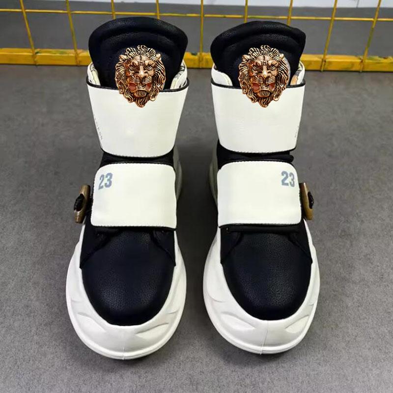 

Fashion Original niche high top shoes for men winter warm sports leisure leather boots for men thick soles with retro board shoes A3 47