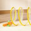 Cat Tunnel Toy Spiral Kitten Toy Foldable Design Easy To Install Interactive Spiral Cat Tunnel with Feather Toy