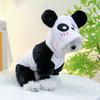 Tuta per animali domestici alla moda a forma di panda con cappuccio, cappotto caldo invernale a quattro zampe