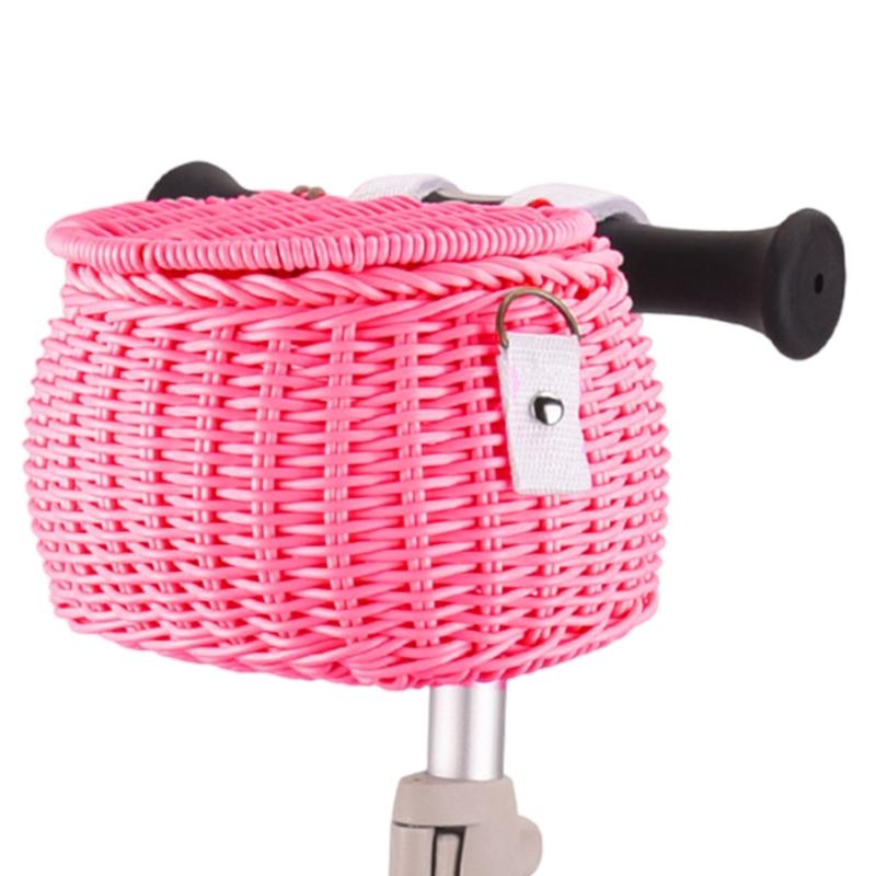 Kids Bikes Basket Plastic Wovens Bikes Basket Childrens Bicycles Handlebars Basket