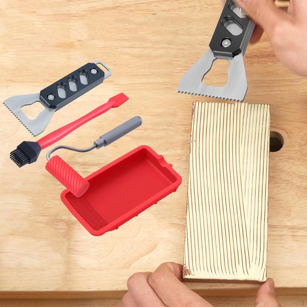 Glue Spreader with Tray Reusable Practical Roller for Hobby Projects Woodworking DIY Coating