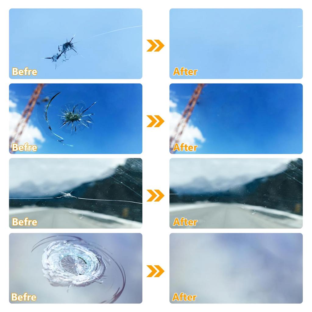 Efficiency Glass Repair Kit To Repair Scratches Cracks Windscreen Repair Kit Quick Fix Windshield Chip Repair Universal